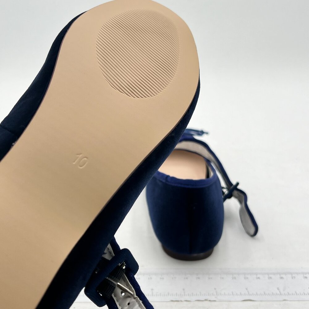 Miss Left Women Bowknots Ankle Strap Mary Jane Classic Closed Round Toe Ballet F - Picture 6 of 8